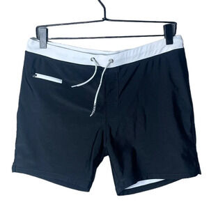 Taddlee Men’s Square Cut Swim Boxer Trunks Size US XL in Black / White